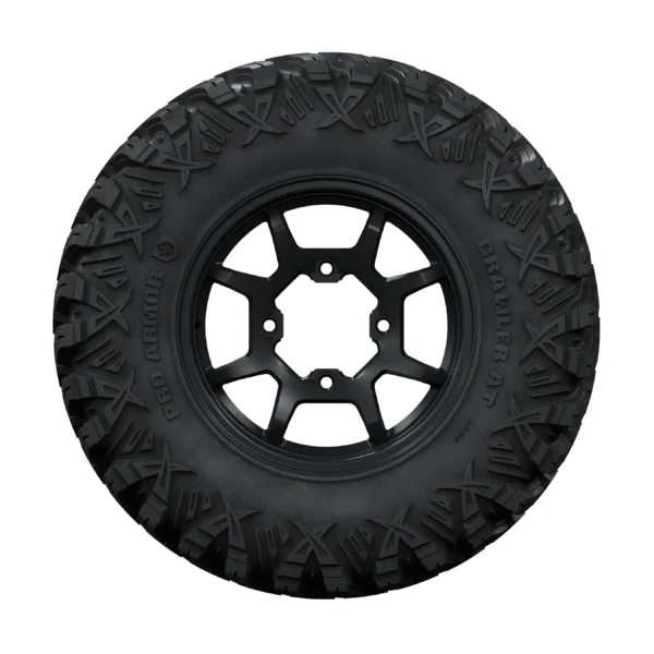 pro armor® wheel & tire set: crawler at – all terrain 8 ply radials with lightweight wheels