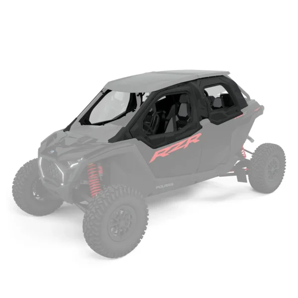 zip window upper doors for rzr pro xp 4, front & rear, poly, set of 2