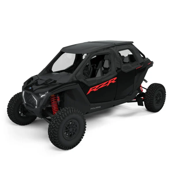 zip window upper doors for rzr pro xp 4, front & rear, poly, set of 2