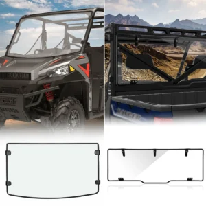 UTV Full Windshield Windscreen for Polaris Ranger XP 900 / XP 570 / XP 1000 (2013–2025) – Heavy-Duty Front Protection